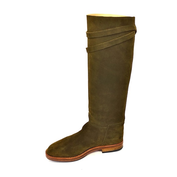 La Botte Gardiane Olive Suede Leather Riding Boot - Picture 8 of 14